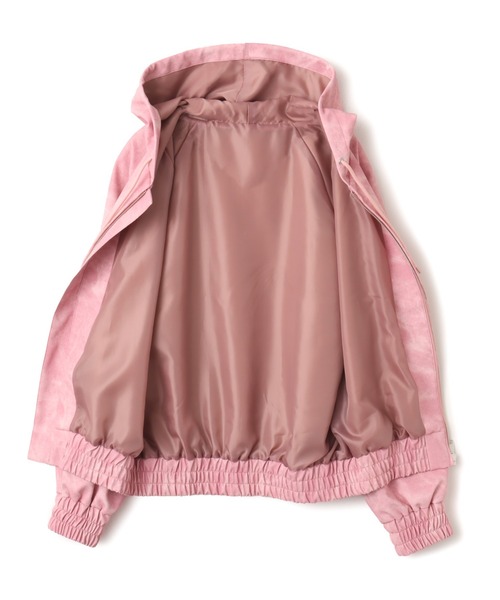 atmos pink(アトモスピンク)の「atmos pink Faux Leather Hoodie Jacket / アトモス ピンク フォー レザー フーディー ジャケット(その他アウター・レディース・チャコール/ピンク・FREE)」の8枚目の写真