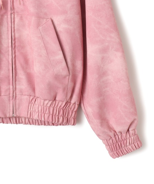 atmos pink(アトモスピンク)の「atmos pink Faux Leather Hoodie Jacket / アトモス ピンク フォー レザー フーディー ジャケット(その他アウター・レディース・チャコール/ピンク・FREE)」の9枚目の写真