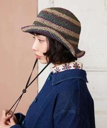 Jocomomola（ホコモモラ）の「マルチボーダーペーパーハット（ハット）」