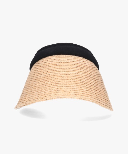 milsa（ミルサ）の「milsa Raffia VISOR / ミルサ（サンバイザー・レディース・ブラック/ベージュ/ベージュ×ブラック・FREE）」の5枚目の写真