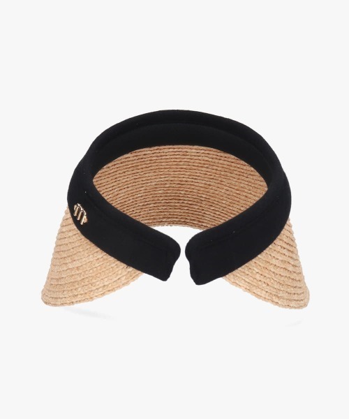 milsa（ミルサ）の「milsa Raffia VISOR / ミルサ（サンバイザー・レディース・ブラック/ベージュ/ベージュ×ブラック・FREE）」の6枚目の写真