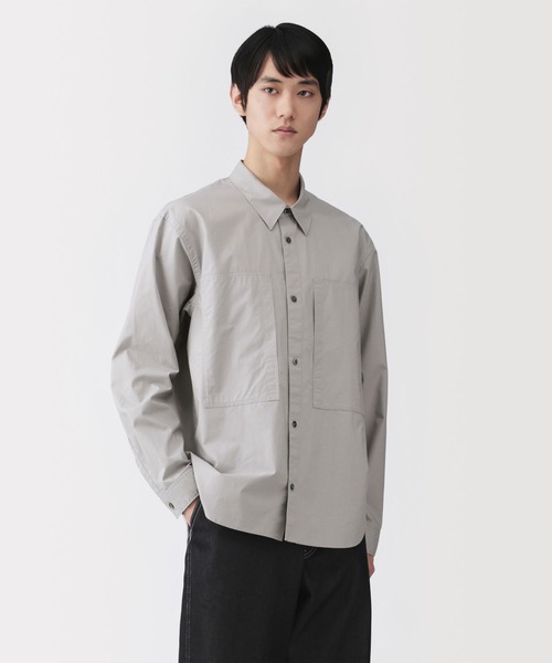 MUJI Labo(ムジラボ)の「〔MUJI Labo〕紳士 コットンワークシャツ(シャツ/ブラウス・メンズ・ブラック/オフホワイト/グレー・S/M/L/XL)」の3枚目の写真