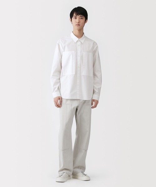 MUJI Labo(ムジラボ)の「〔MUJI Labo〕紳士 コットンワークシャツ(シャツ/ブラウス・メンズ・ブラック/オフホワイト/グレー・S/M/L/XL)」の4枚目の写真