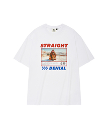 DYSFUNCT（ディスファンクト）の「STRAIGHT DENIAL T-SHIRT(WHITE)（Tシャツ/カットソー）」