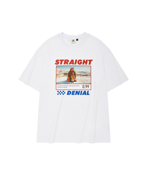 DYSFUNCT(ディスファンクト)の「STRAIGHT DENIAL T-SHIRT(WHITE)(Tシャツ/カットソー・メンズ・その他・SMALL/MEDIUM/LARGE)」の1枚目の写真
