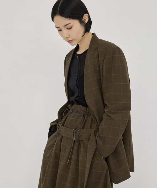 UJOH（ウジョー）の「【UJOH/ウジョー】別注 Draw Code Belt Skirt/ドローコードスカート（スカート・レディース・オリーブ・2/1）」の5枚目の写真