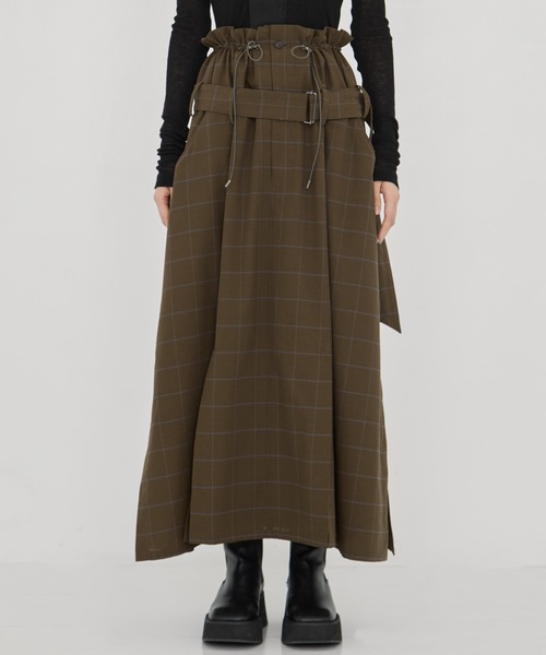 UJOH（ウジョー）の「【UJOH/ウジョー】別注 Draw Code Belt Skirt/ドローコードスカート（スカート・レディース・オリーブ・2/1）」の6枚目の写真