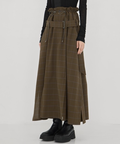 UJOH（ウジョー）の「【UJOH/ウジョー】別注 Draw Code Belt Skirt/ドローコードスカート（スカート・レディース・オリーブ・2/1）」の7枚目の写真