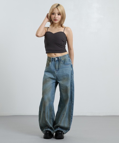 ANAP(アナップ)の「カップ付 リブキャミソール(キャミソール・レディース・ホワイト/ブラック/グレー/ピンク・F)」の20枚目の写真