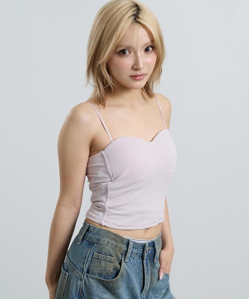 ANAP(アナップ)の「カップ付 リブキャミソール(キャミソール・レディース・ホワイト/ブラック/グレー/ピンク・F)」の18枚目の写真