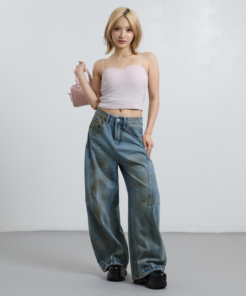 ANAP(アナップ)の「カップ付 リブキャミソール(キャミソール・レディース・ホワイト/ブラック/グレー/ピンク・F)」の15枚目の写真