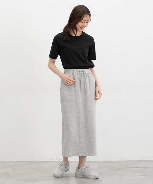 Honeys(ハニーズ)の「【UVカット】オーガニック半袖Tシャツ(Tシャツ/カットソー・レディース・ピンク/ネイビー/ベージュ/ミント/サックスブルー/ブラック/オフホワイト/ボルドー/モカ・L/LL/M/S)」の13枚目の写真