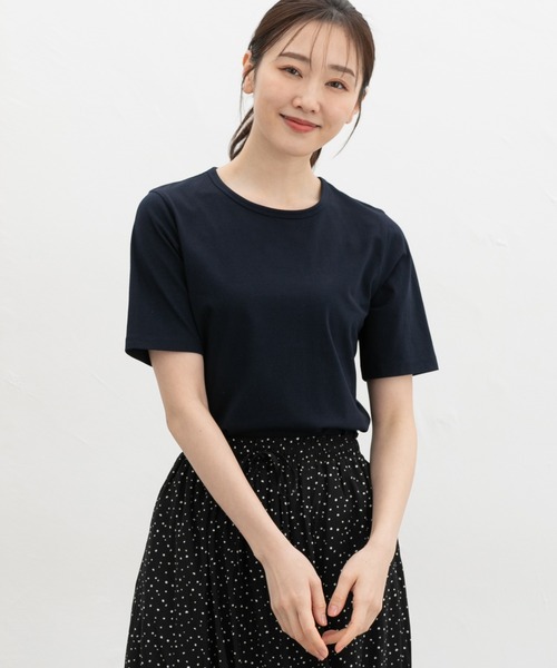 Honeys(ハニーズ)の「【UVカット】オーガニック半袖Tシャツ(Tシャツ/カットソー・レディース・ピンク/ネイビー/ベージュ/ミント/サックスブルー/ブラック/オフホワイト/ボルドー/モカ・L/LL/M/S)」の16枚目の写真