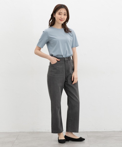 Honeys(ハニーズ)の「【UVカット】オーガニック半袖Tシャツ(Tシャツ/カットソー・レディース・ピンク/ネイビー/ベージュ/ミント/サックスブルー/ブラック/オフホワイト/ボルドー/モカ・L/LL/M/S)」の21枚目の写真