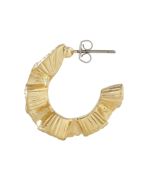 Green　Parks（グリーンパークス）の「ラッフルフープピアス（ピアス（両耳用）・レディース・シルバー/ゴールド・FREE）」の4枚目の写真