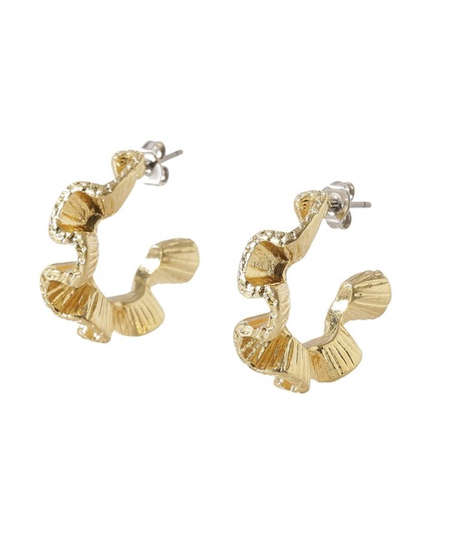 Green　Parks（グリーンパークス）の「ラッフルフープピアス（ピアス（両耳用）・レディース・シルバー/ゴールド・FREE）」の6枚目の写真