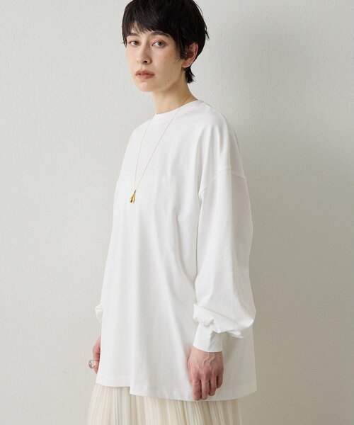 THE PAUSE(ザ ポーズ)の「【THE PAUSE】バックロゴロンTEE(Tシャツ/カットソー・レディース・チャコールグレー/オフホワイト・FREE)」の12枚目の写真