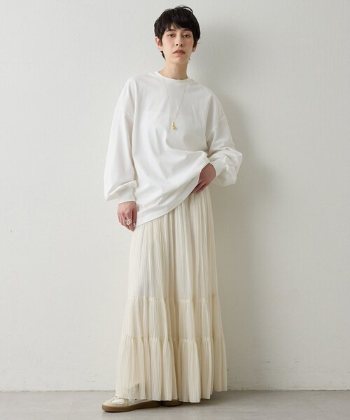 THE PAUSE(ザ ポーズ)の「【THE PAUSE】バックロゴロンTEE(Tシャツ/カットソー・レディース・チャコールグレー/オフホワイト・FREE)」の11枚目の写真