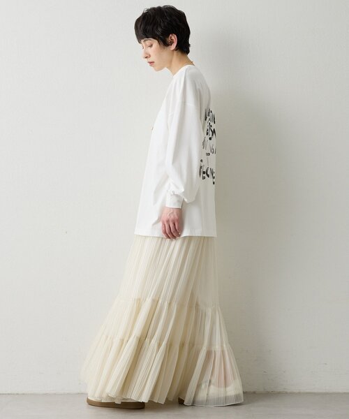 THE PAUSE(ザ ポーズ)の「【THE PAUSE】バックロゴロンTEE(Tシャツ/カットソー・レディース・チャコールグレー/オフホワイト・FREE)」の13枚目の写真