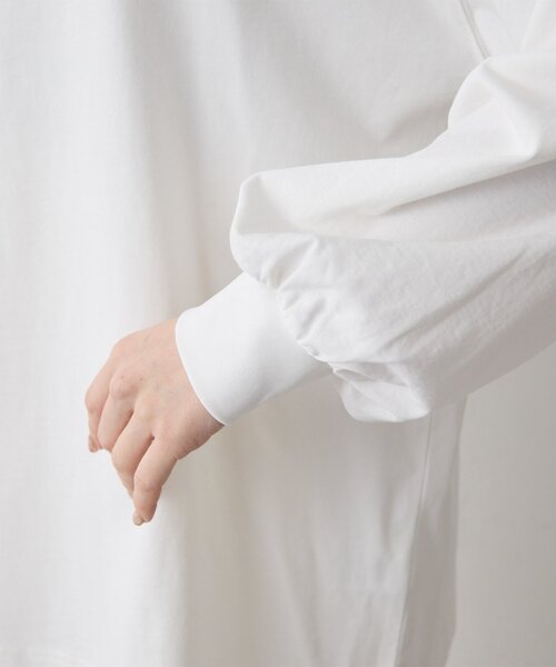 THE PAUSE(ザ ポーズ)の「【THE PAUSE】バックロゴロンTEE(Tシャツ/カットソー・レディース・チャコールグレー/オフホワイト・FREE)」の7枚目の写真