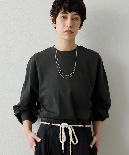 THE PAUSE(ザ ポーズ)の「【THE PAUSE】バックロゴロンTEE(Tシャツ/カットソー・レディース・チャコールグレー/オフホワイト・FREE)」の19枚目の写真