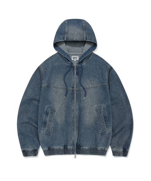Wacky WiLLy(ワッキーウィリー)の「グラフィックデニムフードジャケットブルー(パーカー・レディース・その他・SMALL/MEDIUM/LARGE/X-LARGE)」の1枚目の写真