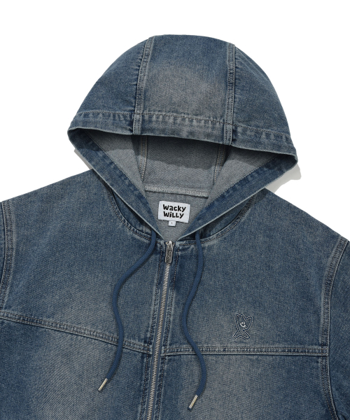 Wacky WiLLy(ワッキーウィリー)の「グラフィックデニムフードジャケットブルー(パーカー・レディース・その他・SMALL/MEDIUM/LARGE/X-LARGE)」の4枚目の写真