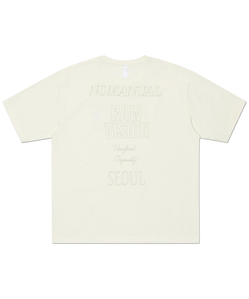 NOMANUAL(NOMANUAL)の「N.I T-SHIRT - CREAM(Tシャツ/カットソー・レディース・その他・LARGE/SMALL/MEDIUM/X-LARGE)」の1枚目の写真