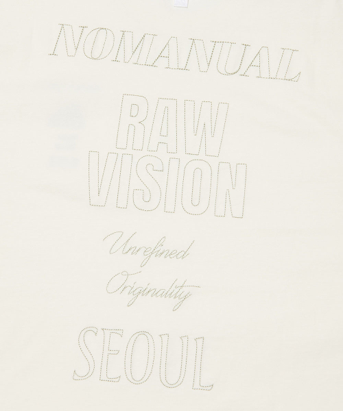 NOMANUAL(NOMANUAL)の「N.I T-SHIRT - CREAM(Tシャツ/カットソー・レディース・その他・LARGE/SMALL/MEDIUM/X-LARGE)」の6枚目の写真