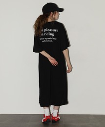 バックロゴオーバーサイズTミニワンピ 半袖