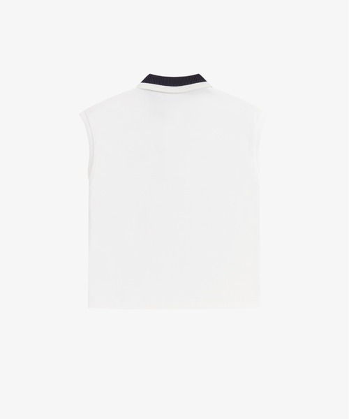 FRED PERRY(フレッドペリー)の「Mesh Collar Polo Shirt/メッシュカラーポロシャツ(ポロシャツ・レディース・ホワイト/ブラック・10)」の6枚目の写真
