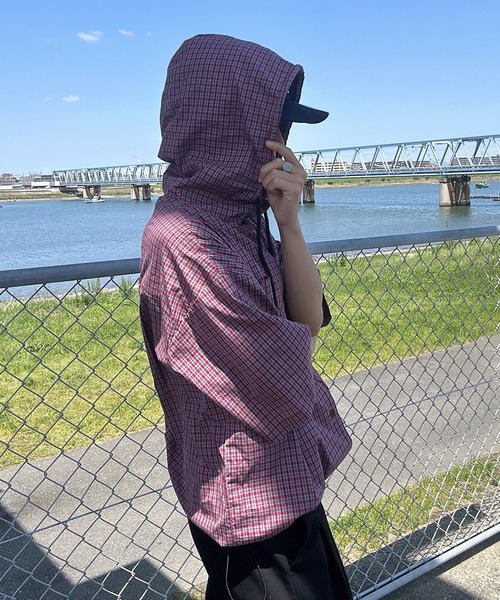 UNISEX check shirt — рубашка‑чек, полурукав, парка‑стиль