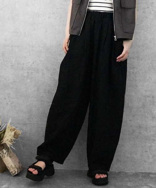 hagumu（ハグム）の「hagumu: リネンサルエルパンツ（その他パンツ