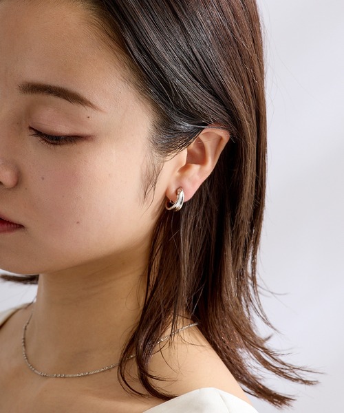 CALIN STANDARD(カリンスタンダード)の「◆金属アレルギー対応◆◆made in japan◆【痛くない】【落ちにくい】【ストレスフリーな着け心地】ソリッドライン グランループフィットイヤリング(イヤリング・レディース・シルバー/ゴールド・FREE)」の20枚目の写真