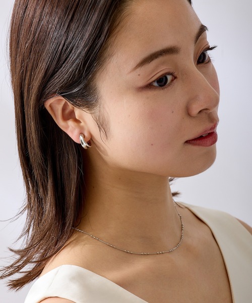 CALIN STANDARD(カリンスタンダード)の「◆金属アレルギー対応◆◆made in japan◆【痛くない】【落ちにくい】【ストレスフリーな着け心地】ソリッドライン グランループフィットイヤリング(イヤリング・レディース・シルバー/ゴールド・FREE)」の21枚目の写真