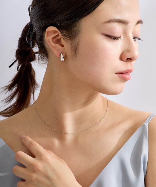 CALIN STANDARD(カリンスタンダード)の「◆金属アレルギー対応◆◆made in japan◆【痛くない】【落ちにくい】【ストレスフリーな着け心地】ソリッドライン グランループフィットイヤリング(イヤリング・レディース・シルバー/ゴールド・FREE)」の15枚目の写真