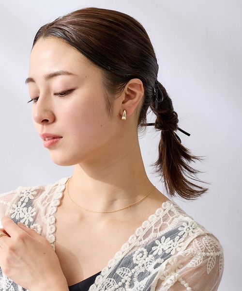 CALIN STANDARD(カリンスタンダード)の「◆金属アレルギー対応◆◆made in japan◆【痛くない】【落ちにくい】【ストレスフリーな着け心地】ソリッドライン グランループフィットイヤリング(イヤリング・レディース・シルバー/ゴールド・FREE)」の11枚目の写真