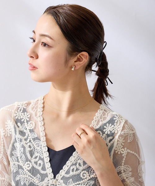CALIN STANDARD(カリンスタンダード)の「◆金属アレルギー対応◆◆made in japan◆【痛くない】【落ちにくい】【ストレスフリーな着け心地】ソリッドライン グランループフィットイヤリング(イヤリング・レディース・シルバー/ゴールド・FREE)」の5枚目の写真