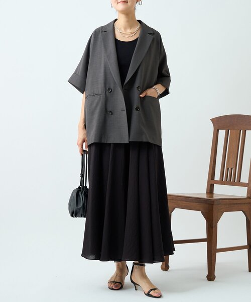 LIVETART（リヴェタート）の「リネン混フレアスカート《LIVETART》（スカート・レディース・ホワイト/ブラック・FREE）」の18枚目の写真