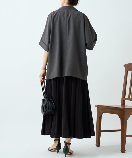 LIVETART（リヴェタート）の「リネン混フレアスカート《LIVETART》（スカート・レディース・ホワイト/ブラック・FREE）」の15枚目の写真