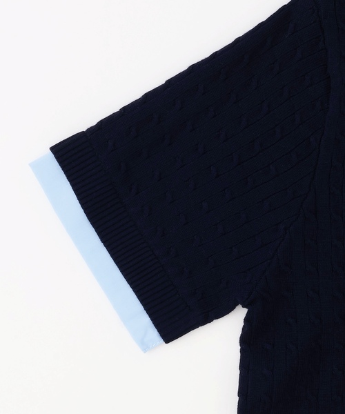 LOVETOXIC（ラブトキシック）の「【洗える】フェイクレイヤード半袖ニットシャツ（ベスト・キッズ・アイボリー/ネイビー/グレー・M:150cm/L:160cm/130cm/S:140cm）」の18枚目の写真