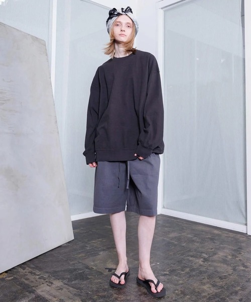 VOAAOV(ヴォアーブ)の「【VOAAOV】HEAVY JERSEY GARMENT DYE L/S T-Shirt(Tシャツ/カットソー・メンズ・ブラック/オリーブ/チャコールグレー/ホワイト・2/1)」の8枚目の写真