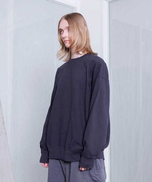 VOAAOV(ヴォアーブ)の「【VOAAOV】HEAVY JERSEY GARMENT DYE L/S T-Shirt(Tシャツ/カットソー・メンズ・ブラック/オリーブ/チャコールグレー/ホワイト・2/1)」の10枚目の写真