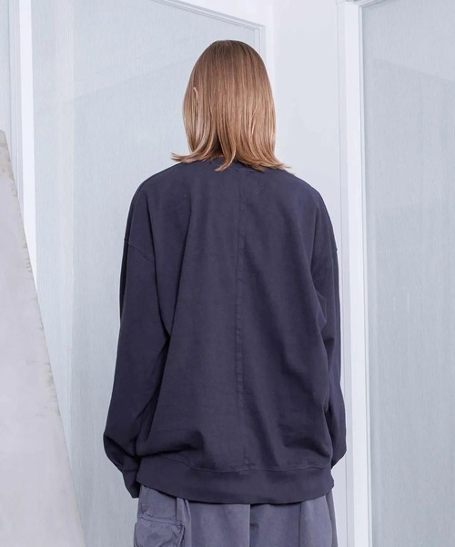 VOAAOV(ヴォアーブ)の「【VOAAOV】HEAVY JERSEY GARMENT DYE L/S T-Shirt(Tシャツ/カットソー・メンズ・ブラック/オリーブ/チャコールグレー/ホワイト・2/1)」の11枚目の写真