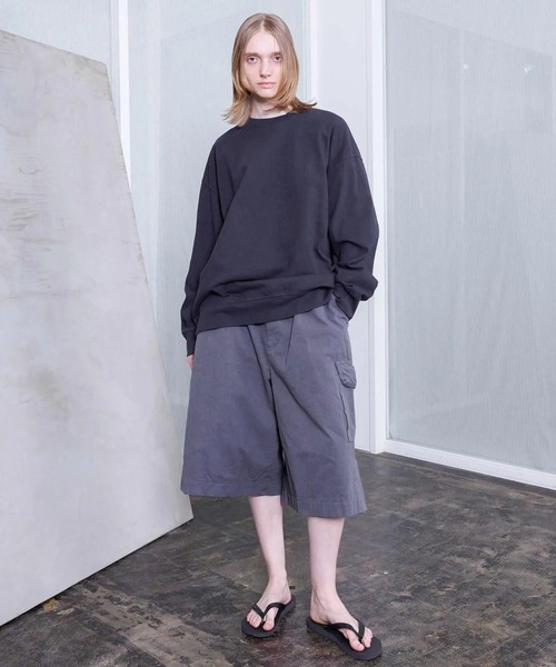VOAAOV(ヴォアーブ)の「【VOAAOV】HEAVY JERSEY GARMENT DYE L/S T-Shirt(Tシャツ/カットソー・メンズ・ブラック/オリーブ/チャコールグレー/ホワイト・2/1)」の12枚目の写真