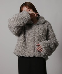 NYLAUS（ナイラス）の「【SG】ジップアップ プードルファーショートコート ファーブルゾン（ダウンジャケット/コート）」