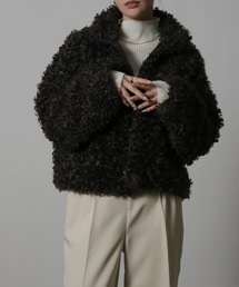 NYLAUS（ナイラス）の「【SG】ジップアップ プードルファーショートコート ファーブルゾン（ダウンジャケット/コート）」