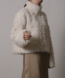 NYLAUS（ナイラス）の「【SG】ジップアップ プードルファーショートコート ファーブルゾン（ダウンジャケット/コート）」