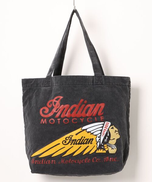 INDIAN MOTOCYCLE(インディアンモトサイクル)の「INDIAN MOTOCYCLE ピグメントトートバッグ(トートバッグ・レディース・ブラック系その他/ブラック系その他2/スミクロ・FREE)」の3枚目の写真