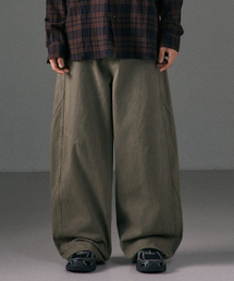 LXT（エルエックスティー）の「ナチュラルウォッシュドコットンワイドストレートパンツ[カーキ]（その他パンツ）」